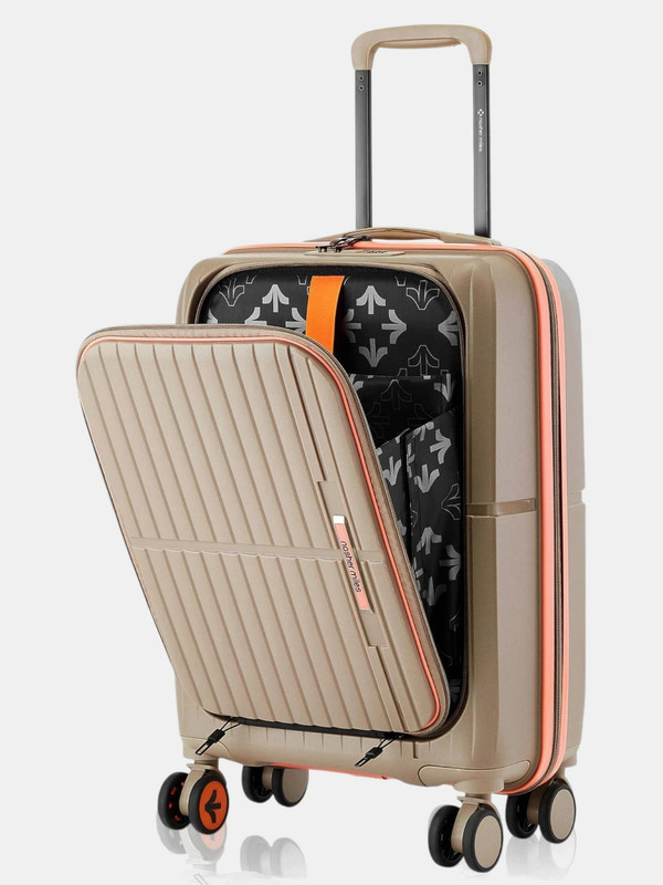 NASHER MILES Springfield HardSide Polypropylene Laptop Compartment Trolley Bag Cabin Suitcase 8 Wheels – 20 inch