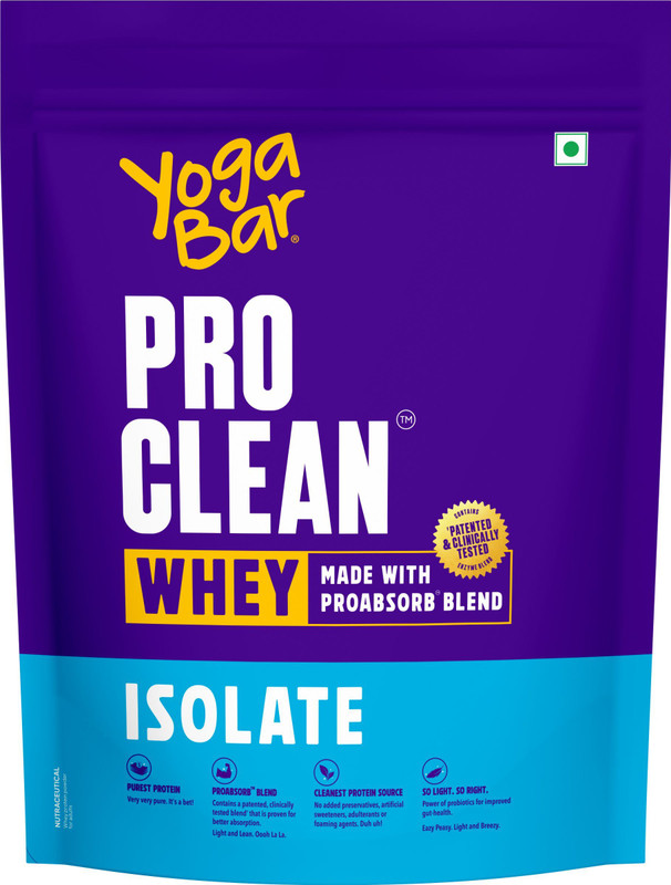 Yogabar Whey Protein Isolate 750g|30g Protein per Serve|Unflavoured Whey Protein Powder Whey Protein(750 g, Unflavored)