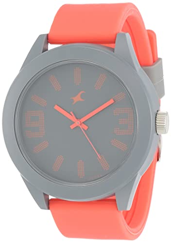 Fastrack Tees Analog Grey Dial Unisex-Adult Watch-NG38003PP08W