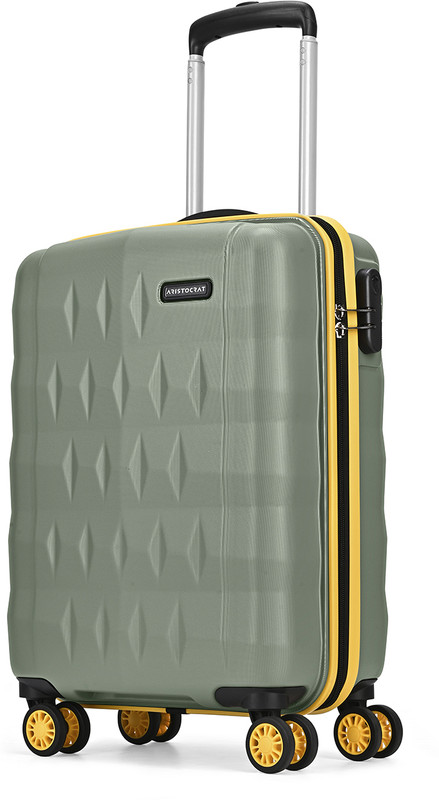 ARISTOCRAT Comet Cabin Trolley Bag 56cm, Small Hard Luggage, 8-Wheel Suitcase Cabin Suitcase 8 Wheels – 22 inch