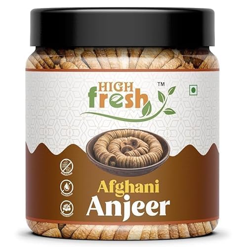 HighFresh Dried Afghani Anjeer 1 KG | Rich Source of Fibre, Calcium & Iron | Low in calories and Fat Free | High in Minerals & Vitamins | Nutritious and Delicious Snacks | Premium Dried Figs