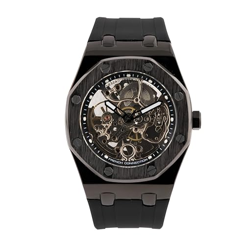 French Connection Stellar | Skeleton Dial | Silicone Strap | Automatic Watch for Men – FCK2BB