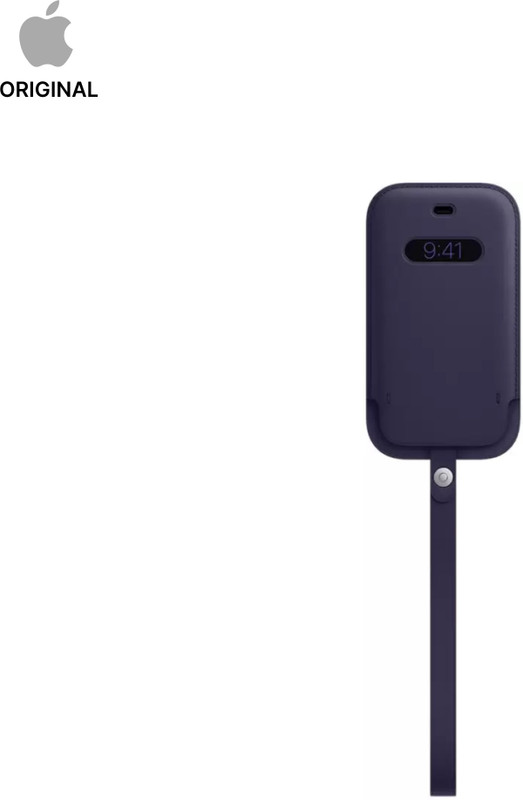 Apple Pouch for iPhone 12 Pro(Deep Violet, Leather)