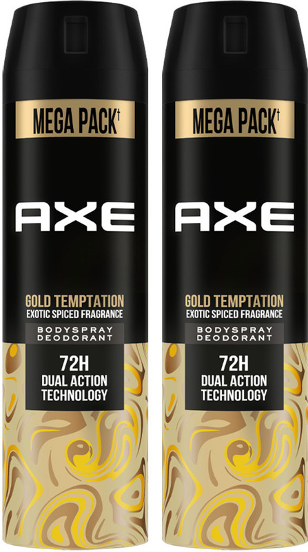 AXE Gold-Temptation Body Spray  –  For Men(430 ml, Pack of 2)