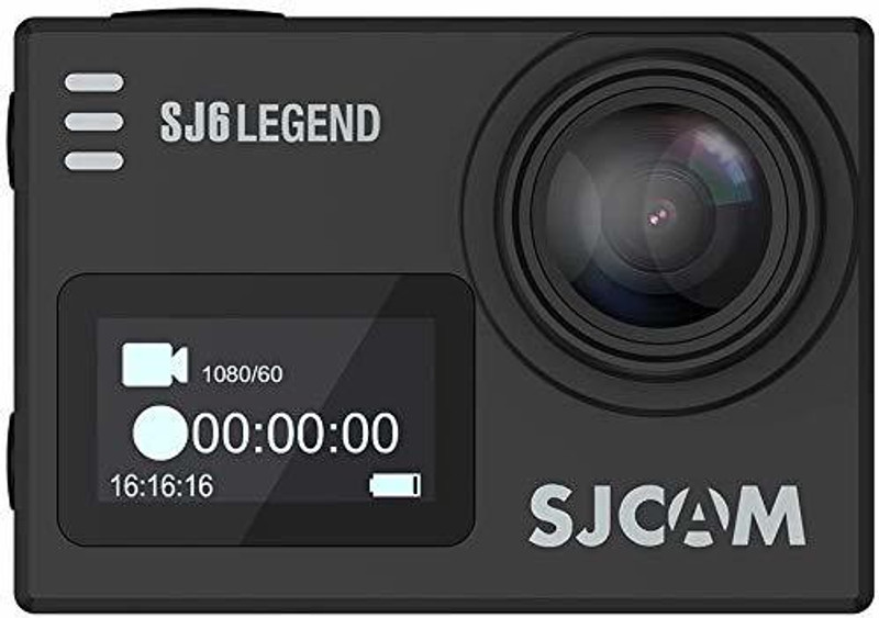 SJCAM SJ 6 Legend 16 MP 4K 24fps 2.0″ LCD Touch Screen Action Camera | Gyro Sensor | External Mic Support | Dual Screen Sports and Action Camera(Black, 16 MP)