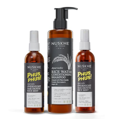 NUSKHE BY PARAS Whole Month Combo Of 2 Hair Mist And 1 Shampoo, 450 Grams