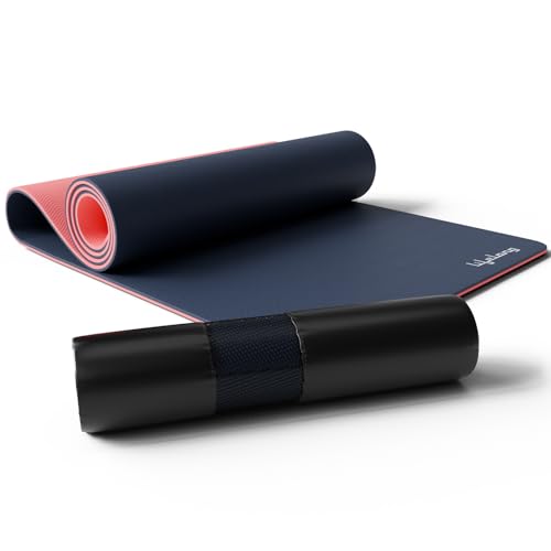 Lifelong Dual Color TPE Material for Women & Men – 6mm Anti-Slip Yoga Mat for Gym Workout Exercise Mat for Home Gym – Yoga Mat for Gym Workout & Yoga Exercise (LLYM114).
