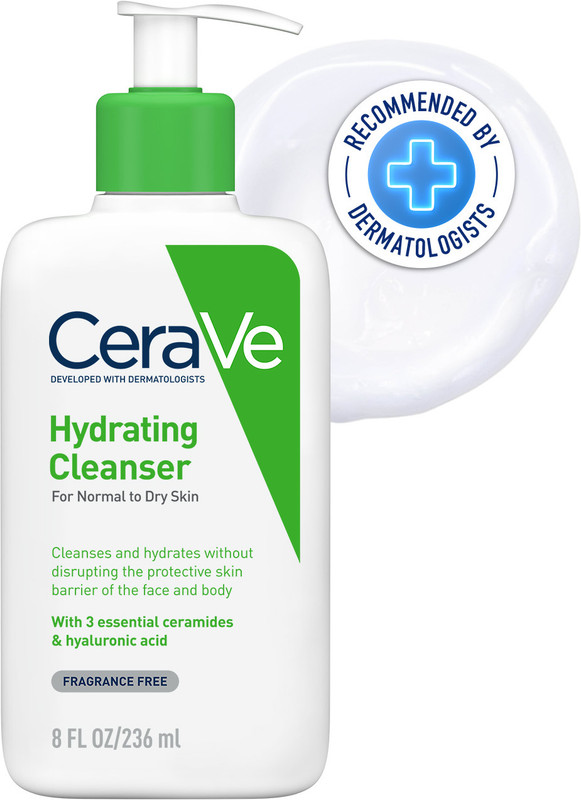 CeraVe Hydrating Cleanser  For Dry Skin with Ceramides & Hyaluronic Acid Face Wash(236 ml)