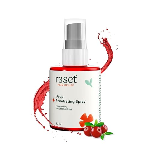 R3SET Herbal Pain Relief Spray | Instant Relief from Muscle, Back, Knee, Arthiritries & Joint Pain | | Fast Acting, Deeper Action | Boswellia, Wintergreen & Eucalyptus Oils – 30ml