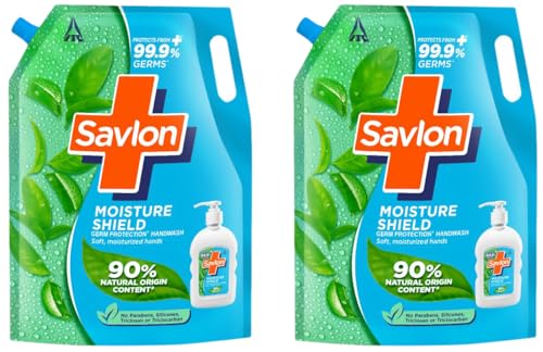 Savlon Moisture Shield Germ Protection Liquid Handwash Refill Pouch, 1500ml (Pack of 2)