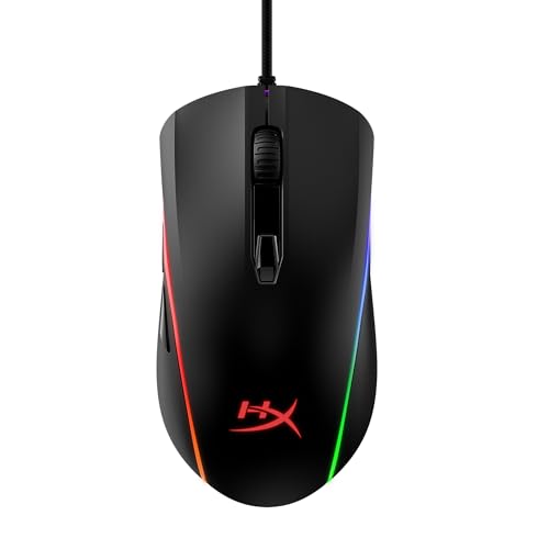 HyperX Pulsefire Surge RGB Wired Optical USB Gaming Mouse, Pixart 3389 Sensor up to 16000 DPI, Ergonomic, 6 Programmable Buttons – Black (HX-MC002B)