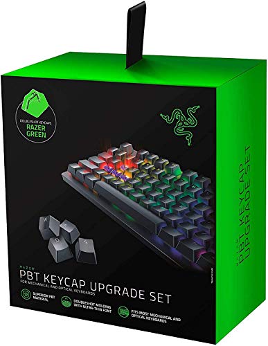 Razer Doubleshot PBT Keycap Upgrade Set for Mechanical and Optical Keyboards – Compatible with Standard 104/105 US and UK Layouts – Green -RC21-01490400-R3M1