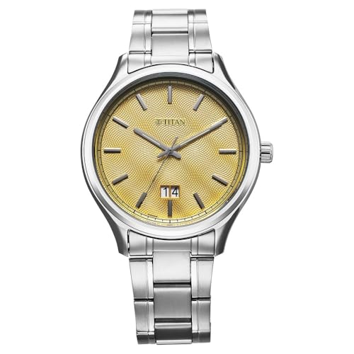 Titan Palette of Colours Quartz Yellow Dial Watch for Men