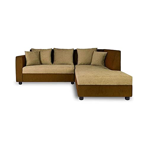 Wakefit Sofa Set | 1 Year Warranty | 2 Seater Sofa for Living Room, Wooden Sofa Set, Couch for Living Room – Skiver(JIO : Toffee Brown & Amphora Brown)