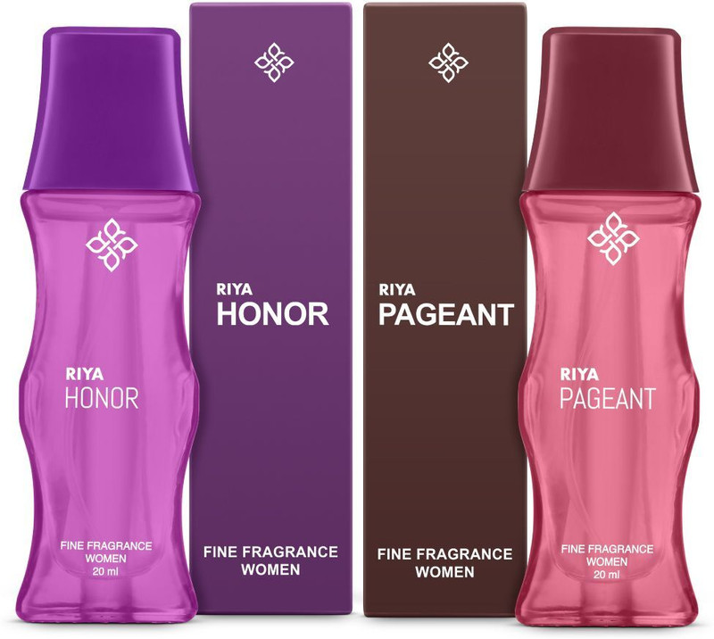 RIYA Honor and Pageant Perfume for Girls| 20 ml Each|Set of 2 |Long Lasting Fragrance Eau de Parfum  –  40 ml(For Women)