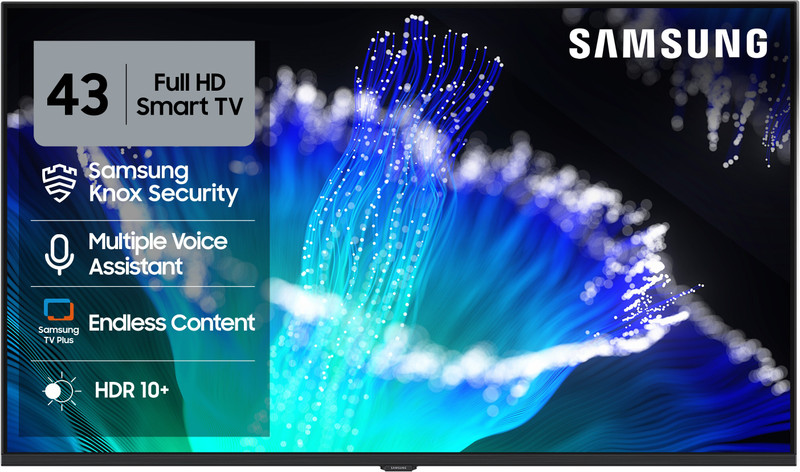 Samsung 108 cm (43 inch) Full HD LED Smart Tizen TV with Voice Assistance Remote Control | 100+ Free Channels | HDR 10+ Support | PurColor | Samsung Knox Security | Digital Tuner | Object Tracking Sound Lite | Adaptive Sound | Q-Symphony(UA43F5550FUXXL)
