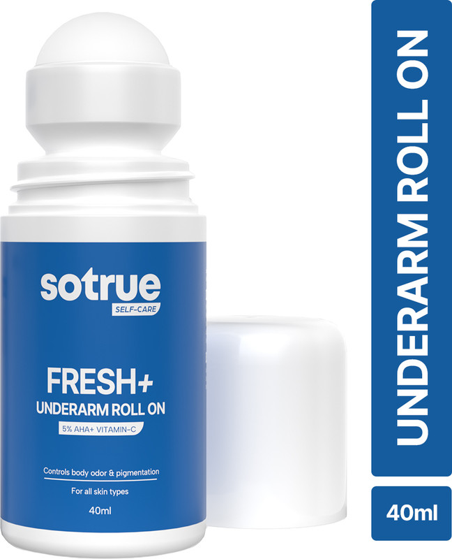 Sotrue Fresh + Underarm Roll-on, 5% AHA & Vitamin C, Controls Body Odour & Pigmentation Deodorant Roll-on  –  For Women(40 ml)