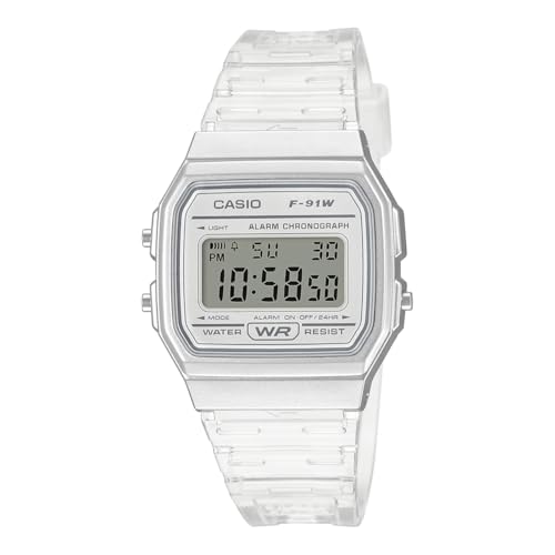Casio Youth F-91WS-7DF Digital Clear Watch Unisex (D359)