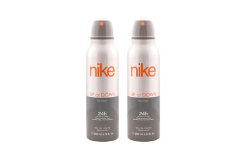 Nike Up Or Down Deodorant Aerosol For Men | Long-Lasting Freshness & Odour Protection | Sporty Masculine Fragrance | 200 ml Each (Pack of 2)