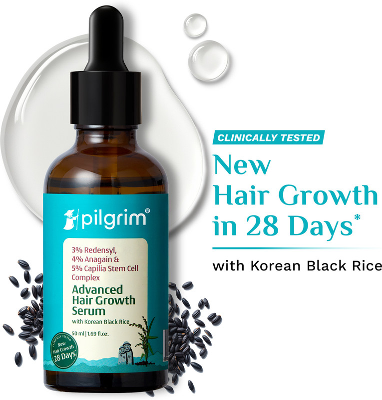 Pilgrim Advanced Hair Growth Serum With Rosemary & Korean Black Rice For Men & Women(50 ml)