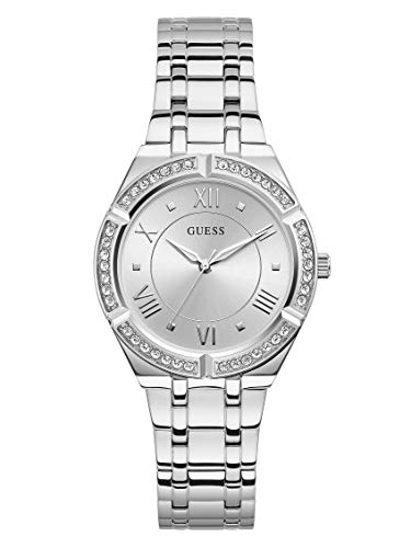 GUESS Round 36mm Silver Dial Analog Women Watch – GW0033L1
