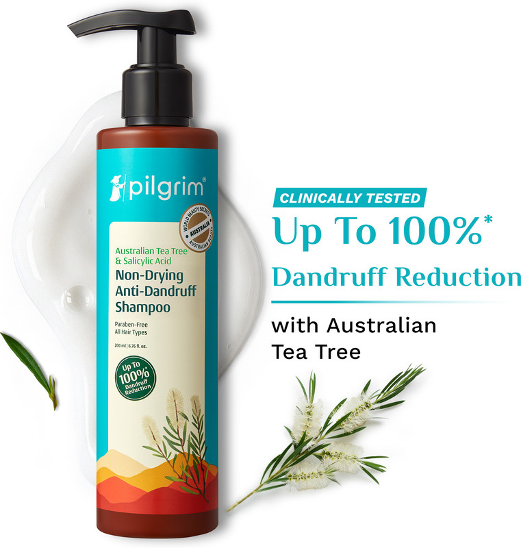Pilgrim Australian Tea Tree Hair Shampoo for Dandruff|Itchy Scalp|Men and Women(200 ml)