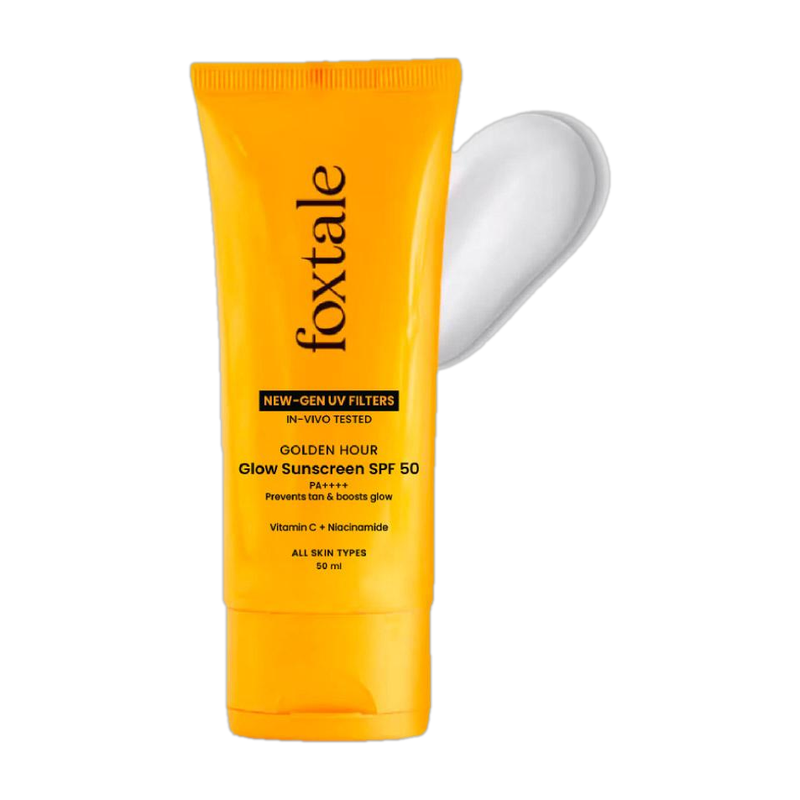 Foxtale Sunscreen – SPF 50 PA++++ Glow Sunscreen | In-Vivo Tested | 100% New Gen Filters | Tan Prevention(50 ml)