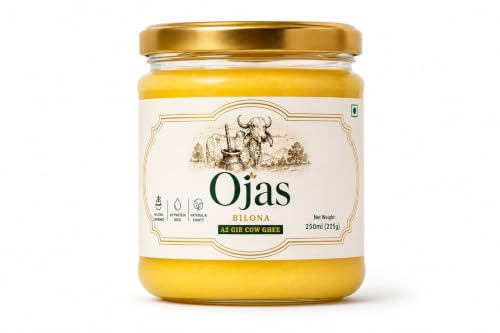 OJAS BILONA A2 Gir Cow Ghee, Bilona Churned, 250 ml