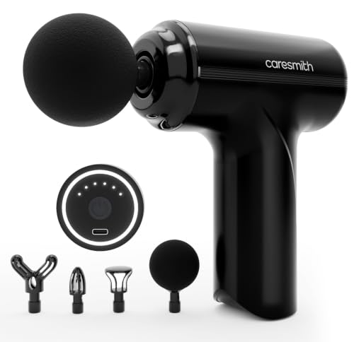 CARESMITH Charge Go Massage Gun | Body Massager for Pain Relief | Massage Gun for Back Leg & Full Body | 4 Specialized Heads For Full Body Pain Relief