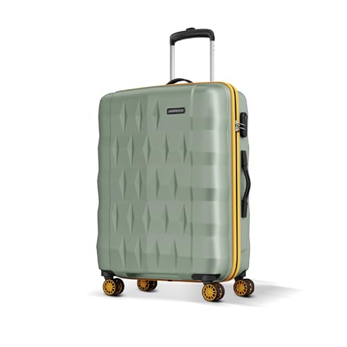 Aristocrat Comet Large Polycarbonate Hard Case 8-Wheel Trolley Bag, Green