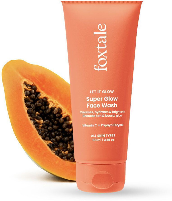Foxtale Vitamin C & Papaya Enzyme Daily Tan Remover, Boost Glow  Face Wash(100 ml)