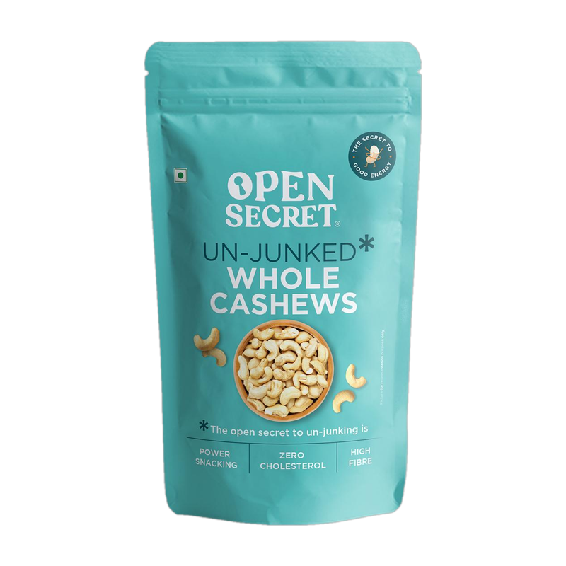 OPEN SECRET Premium Whole Kaju – High Protein Dry Fruit, Fasting Vrat Special Cashews(1 x 1 kg)