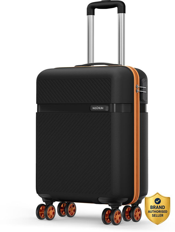 Safari Fury 55 4W Black Tan Cabin Suitcase 8 Wheels – 22 Inches