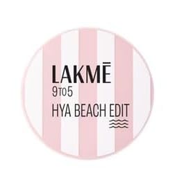 Lakme 9to5 Hya Matte, Beach Edit Cushion Foundation, C 280-Cool Tan, Matte Finish, Buildable Coverage, SPF 40, 12 gm