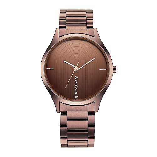 Fastrack Style Up Quartz Analog Brown Dial and Brown Stainless Steel Strap Watch for Guys – NT3184QM02
