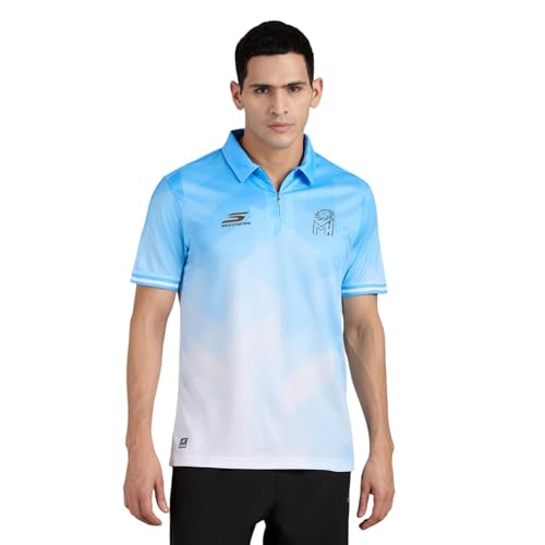 Skechers Men MI: AOP White Navy Blue Polo