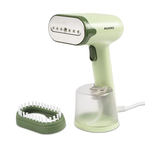AGARO Regency Handheld Garment Steamer, Wrinkle Remover, Iron, Fast Heat, 1200W, 250 ml Water Tank, Detachable Fabric Brush