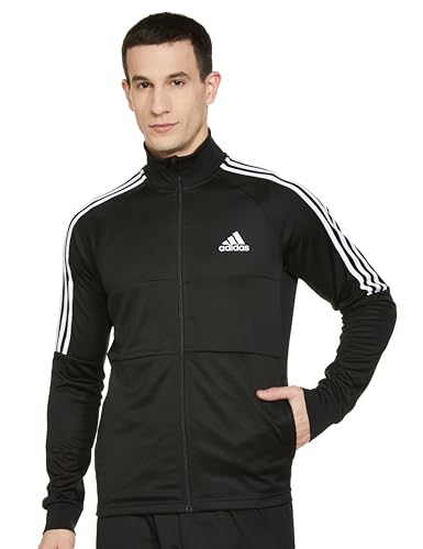 adidas Men Polyester M Sereno Tj, Training Track Tops, Black/White, X-Large (Jacket)