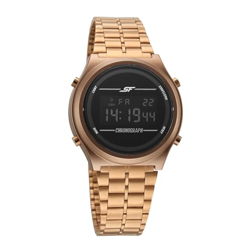 Sonata SF Cirqle Quartz Black Colour Round Dial Men’s Digital Watch | Stainless Steel Strap Material | Water Resistant Watch – 77162PM04W