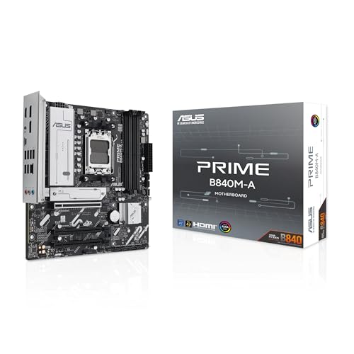 ASUS Prime B840M-A-CSM 4 x DIMM Slots, max. 192GB, DDR5, AMD Socket AM5 for AMD Ryzen 9000 & 8000 & 7000 Series Desktop Processors