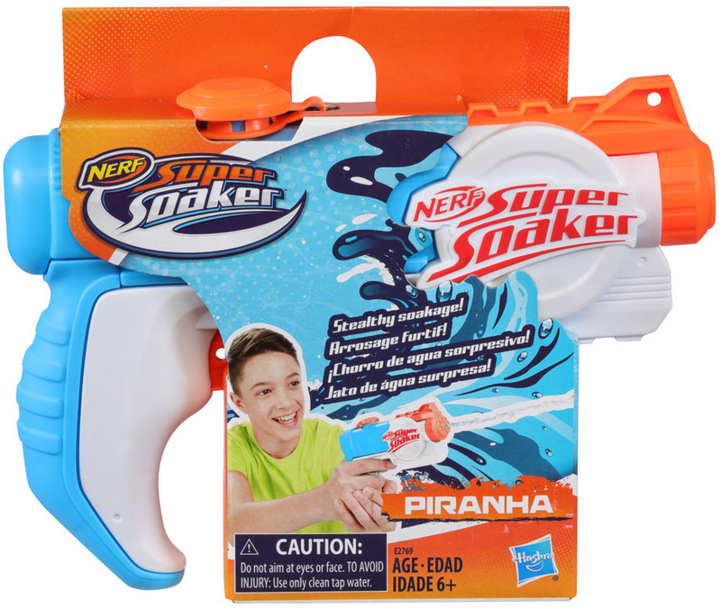 Nerf SuperSoaker Piranha Water Blaster, Trigger Action, Branded Holi Pichkari, Age 6+ Water Gun(Multicolor)