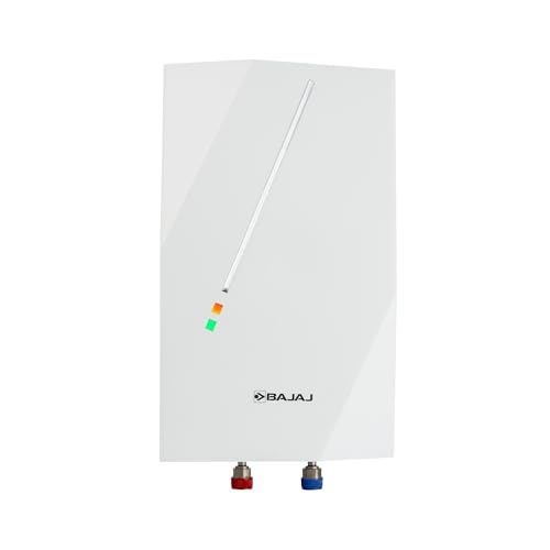 Bajaj Skive 5 Litre Instant Water Heater for home| High Grade SS Tank| Multiple Safety System| Suitable for High Rise| Shock Resistant| Rust Proof Outer| 2-Year Product Warranty【White】