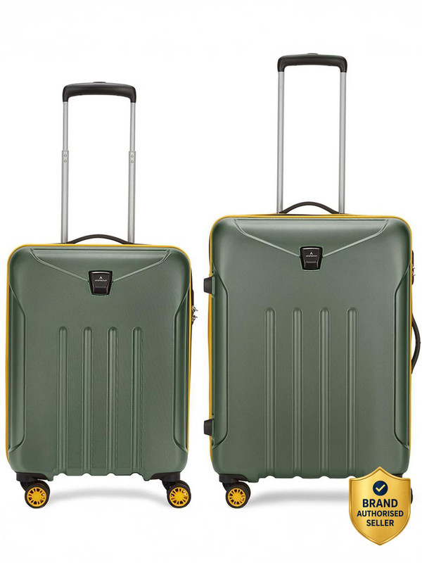 ARISTOCRAT Falcon Pro 2 (Small 55cm Medium 65cm) Suitcase Cabin & Check-in Set 8 Wheels – 26 Inch