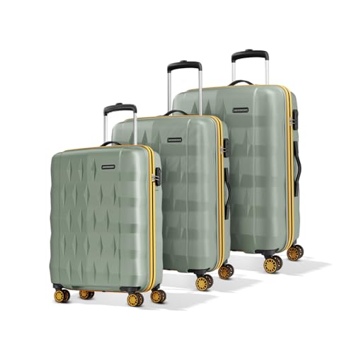 Aristocrat Comet Large Polycarbonate Hard Case 8-Wheel Trolley Bag, Blue