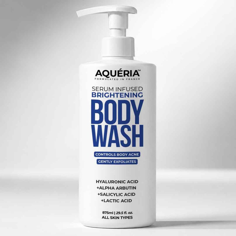 Aqueria 3 in 1 Serum Infused Brightening Body Wash with Hyaluronic Acid Alpha Arbutin(875 ml)