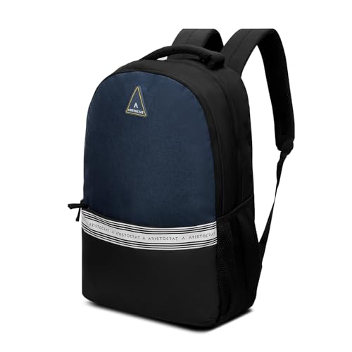 Aristocrat Blake 18L Laptop Backpack (Upto 15.6″),2 Compartments,Blue-Black