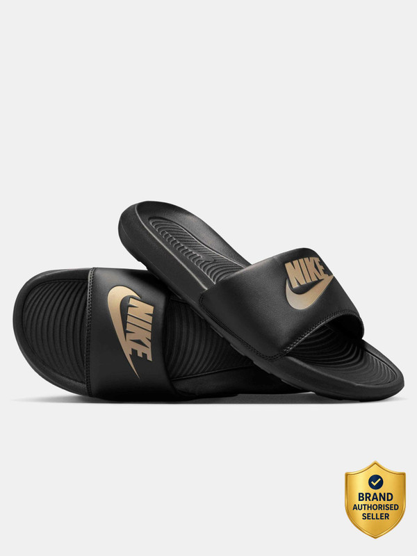 NIKE Men victori one slide Slides(Black , 10)