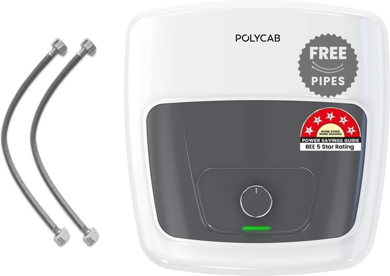 Polycab Superia DLX 10 L Storage Water Geyser | 5 Star BEE Energy Rating(White)