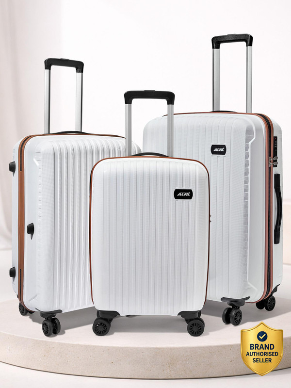 ALFA by VIP Excel Secure Hard Side Luggage | Trolley Bag With Flushed Combination Lock Cabin & Check-in Set 8 Wheels – 30 Inch