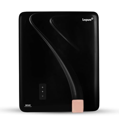 Livpure Rever Water Purifier | RO+UV+UF+Min+Copper | Zero Cost for 2 Years-Filters Included | 8-Stage Advanced Filtration | In-Tank UV Sterilization | Filter Change Indication | Black | 6 litres